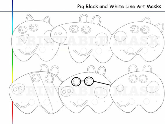 printable pig the pug template