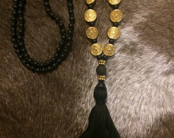 Items similar to Gold Coin Ethnic Bohemian Necklace on Etsy
