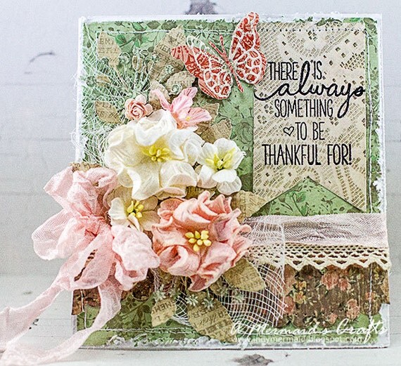shabby chic thankful greeting card by amermaidscrafts on etsy shabby chic thankful greeting card by amermaidscrafts on etsy