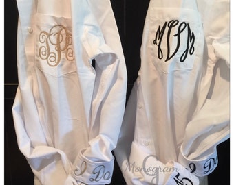 monogrammed oxford shirt