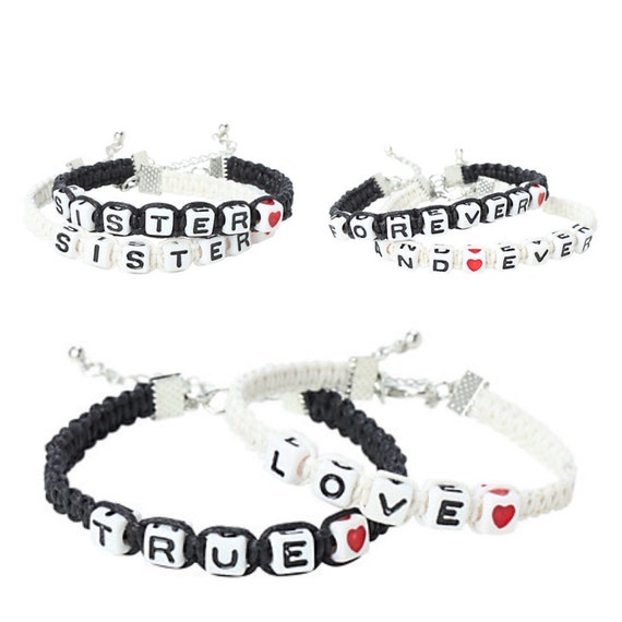 Bff bracelet set best friend bracelet sister bracelets by Cetro