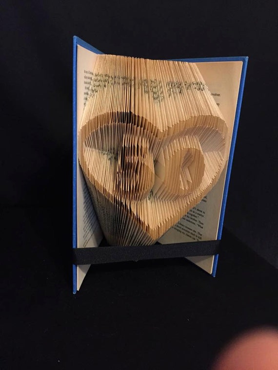  Book  folding  pattern  for 50  in heart outline FREE 