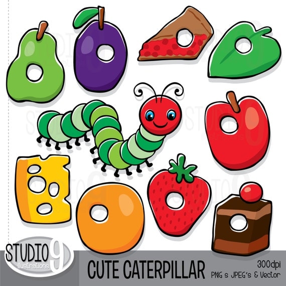 CATERPILLAR Clip Art: Hungry Caterpillar Clip Art