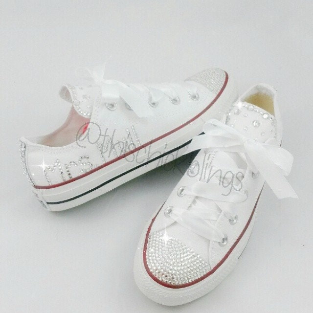 Wedding Converse by ThisChickBlings on Etsy
