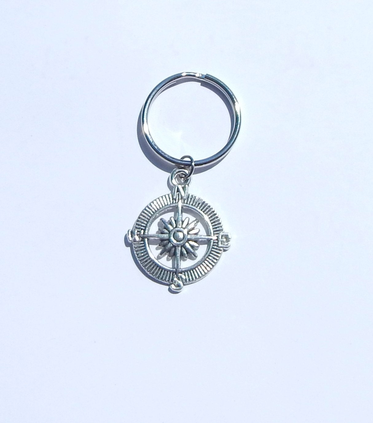 Compass Keychain Nautical Keychain Best Friend Keychain