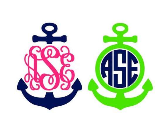 Download Anchor Monograms instant download cut file - SVG DXF EPS ...