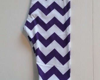 Purple Chevron Leggings 6-9mo