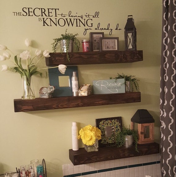 Rustic Design Wood Floating Shelves Custom by GnHWoodCrafters