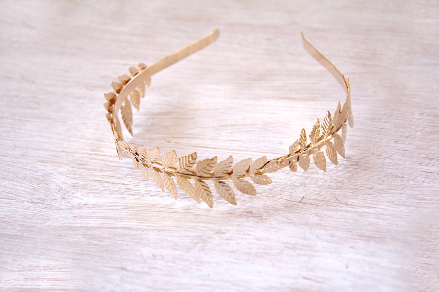 Gold Leaf HeadbandLeaf Headband Laurel Headband Boho Gold by Ulous