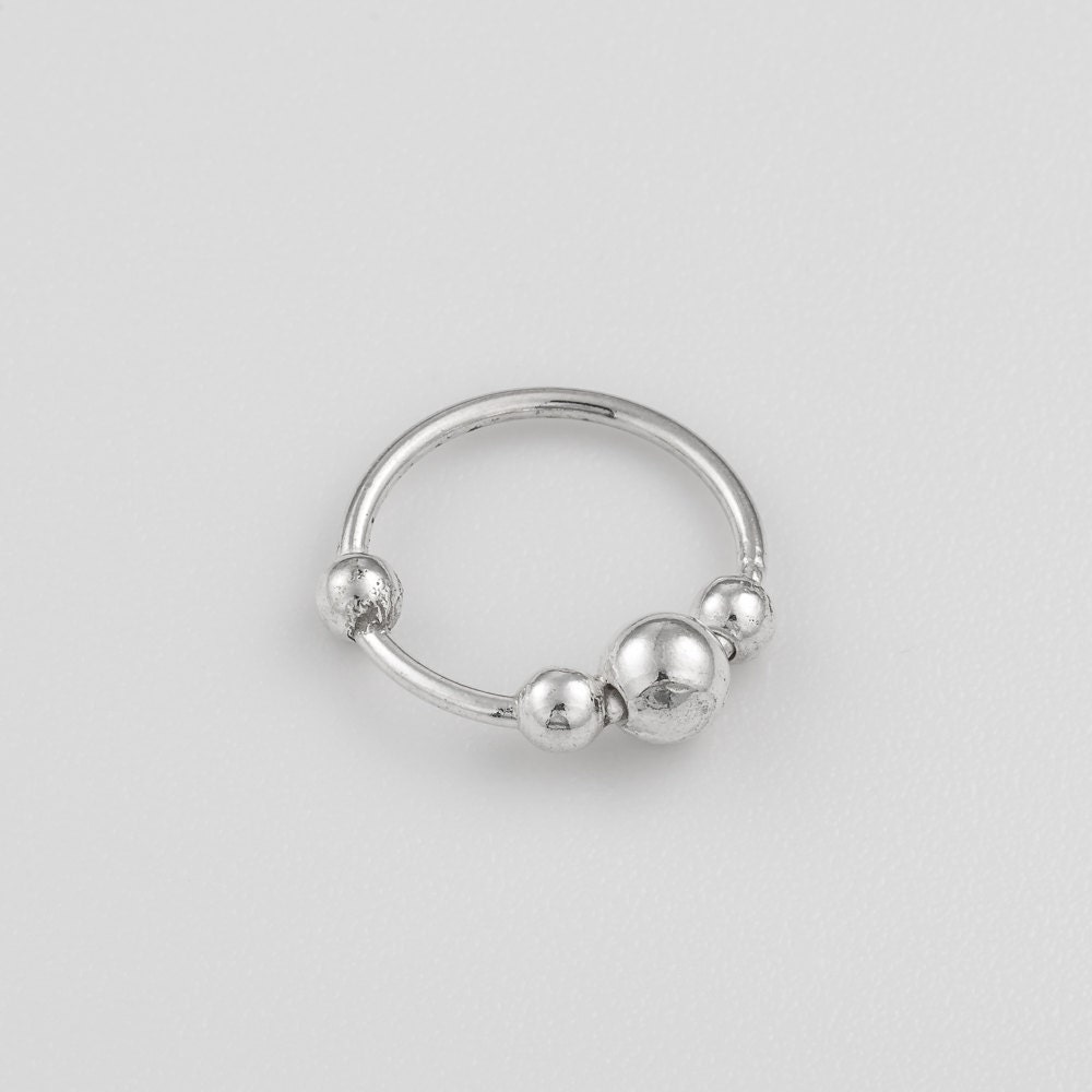 Sterling silver nose ring. silver nose ring. nose piercing.