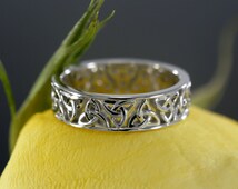 14k 11mm matching celtic wedding rings