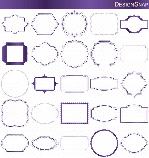 25 Metallic Purple Digital Frames Digital Frames by DesignSnap