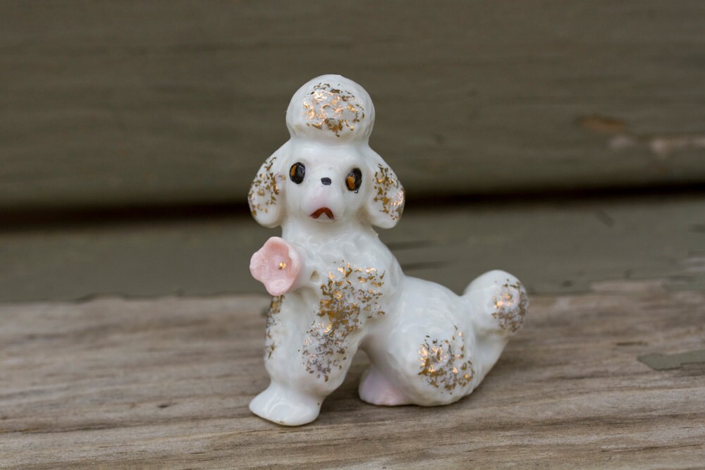 ceramic poodle figurines