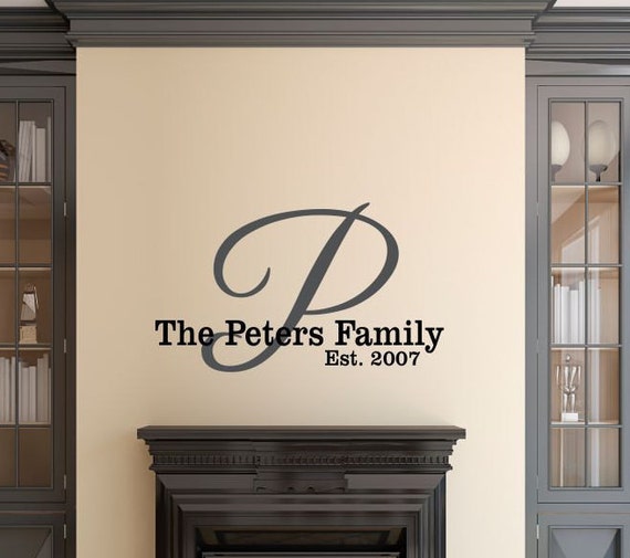Personalized Name Wall Decal Last Name Decal Family