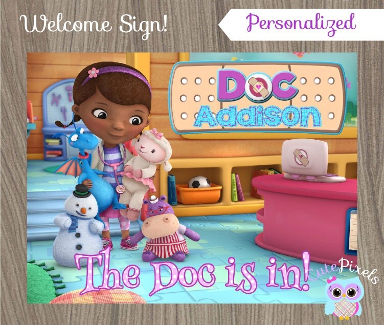 Doc McStuffins Sign Doc McStuffins Welcome Sign Doc