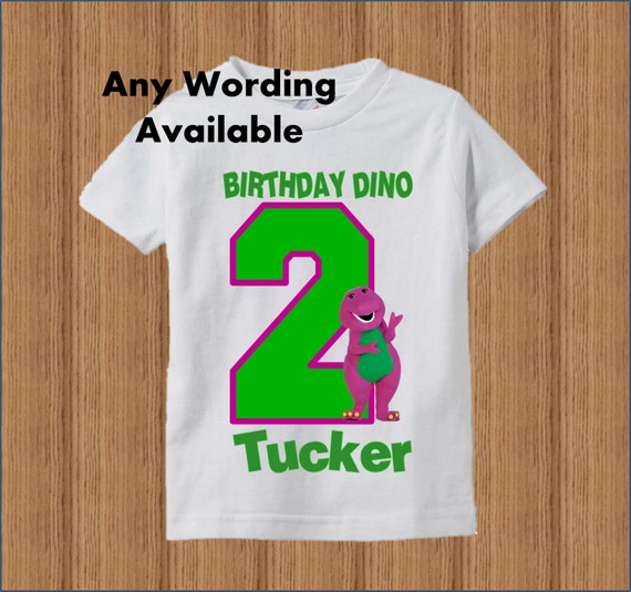 Barney Birthday Shirt Barney Boys Birthday by BirthdaysGalore