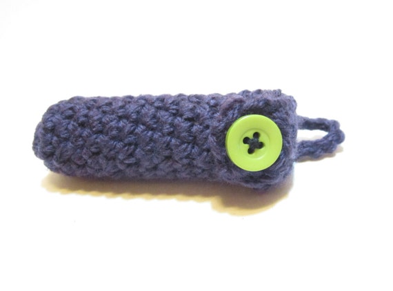 Lip Balm Holder, Crochet Chapstick Cozy, Lip Balm Cozy Keychain Accessory