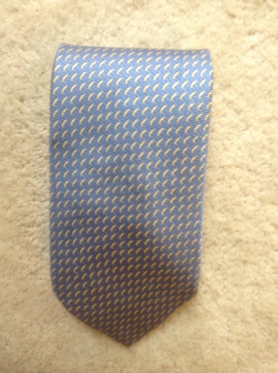 Vintage Brooks Brothers 346 Blue Mens Necktie / Light Blue