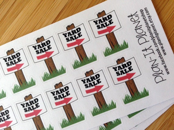 Yard/Garage Sale Stickers