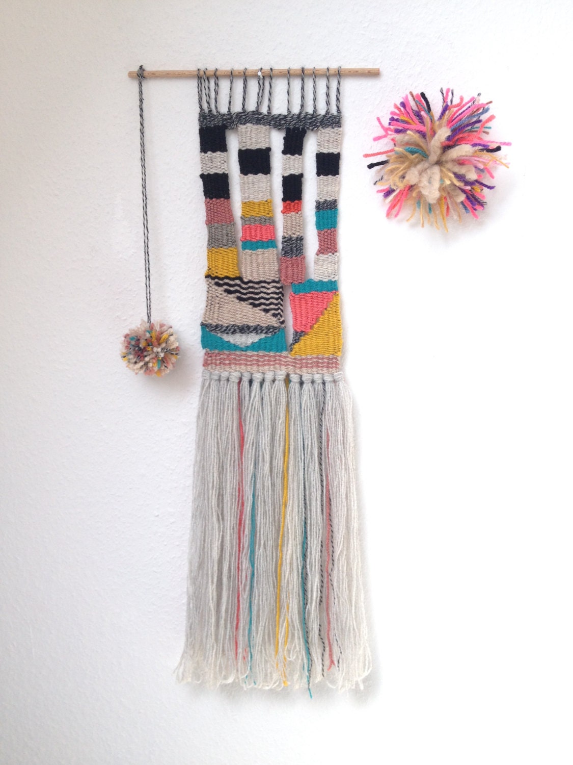 Wool Woven Art/ Wall Hanging by ColorBoxWeaving on Etsy