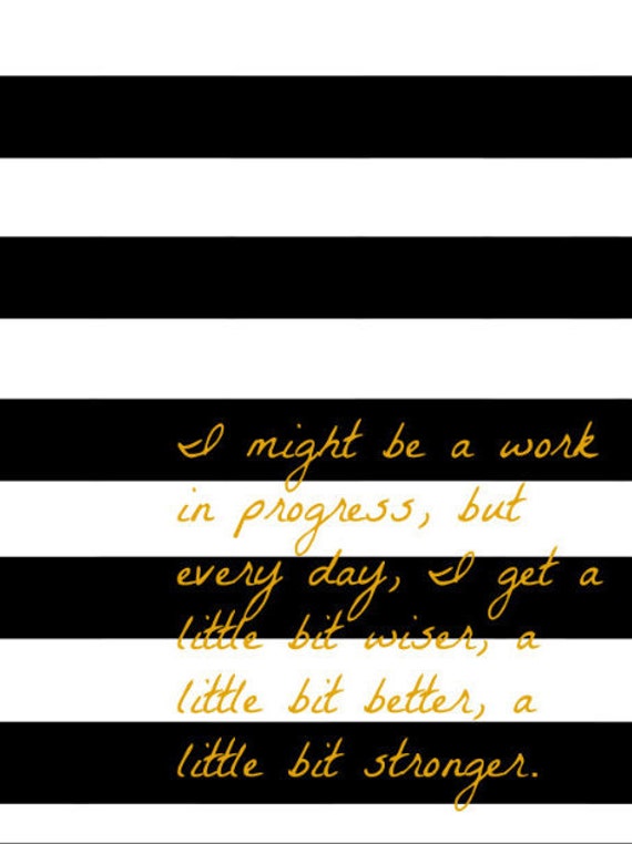 Black White and Gold Quote by TeaAndCreativity on Etsy