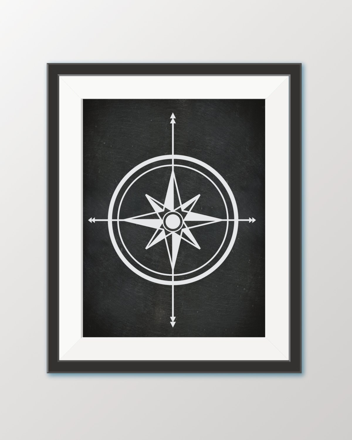 Compass Chalkboard Printable Wall Art By Sapphireninedesign