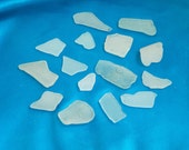 15 pcs Sea glass Craft supply Mosaic Pieces Genuine beach glass Nautical decor Glass supply Beach decor Bulk sea glass White glass Ice glass