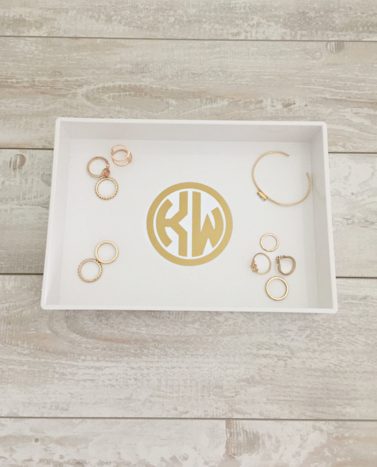 Monogrammed Jewelry Tray
