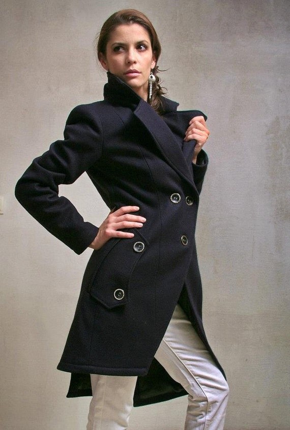 Modern woman winter coat Fancy elegant winter coat by IBISboutique