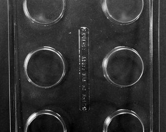 Plain Round Oreos Chocolate Cookie Soap Mold - 6 Cavity .99 LOW SHIP