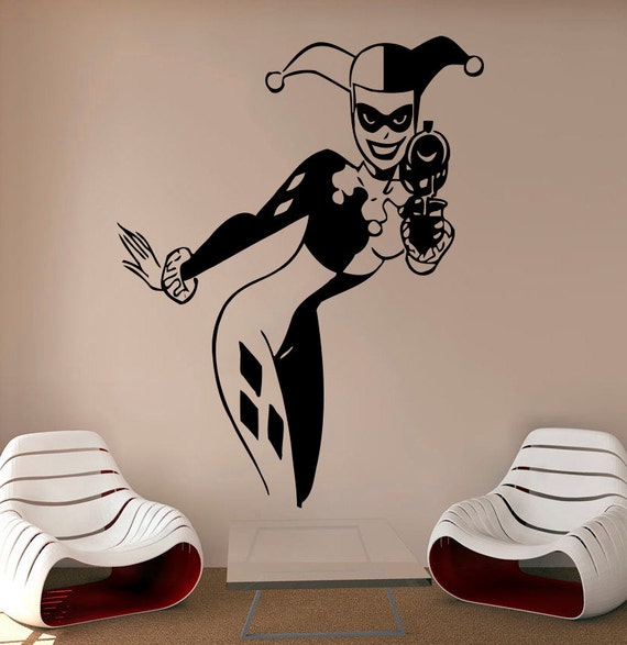 Harley Quinn Wall Vinyl Decal Harley Quinn Wall Vinyl Sticker