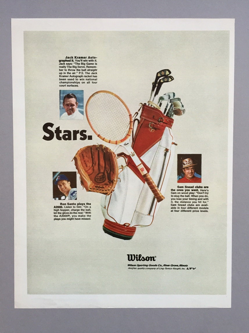 1969 Wilson Sporting Goods Print Ad