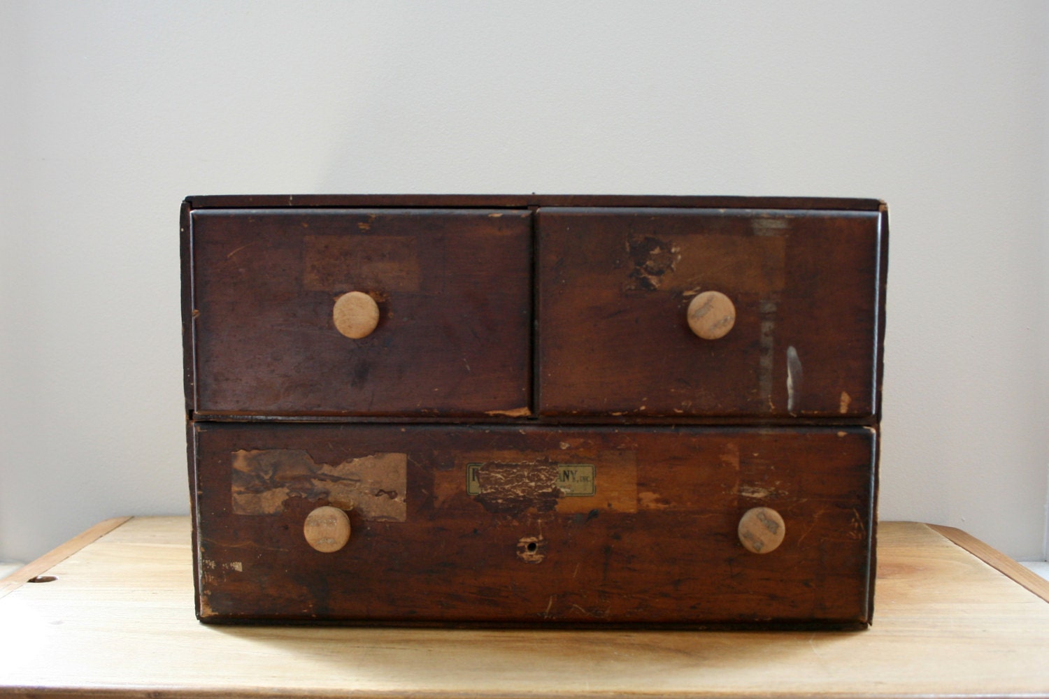 vintage 1950s Worn Old Sewing Notions Drawers Haute Juice