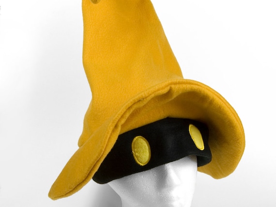 Black Mage Vivi Final Fantasy Wizard Hat with Eyes on Brim