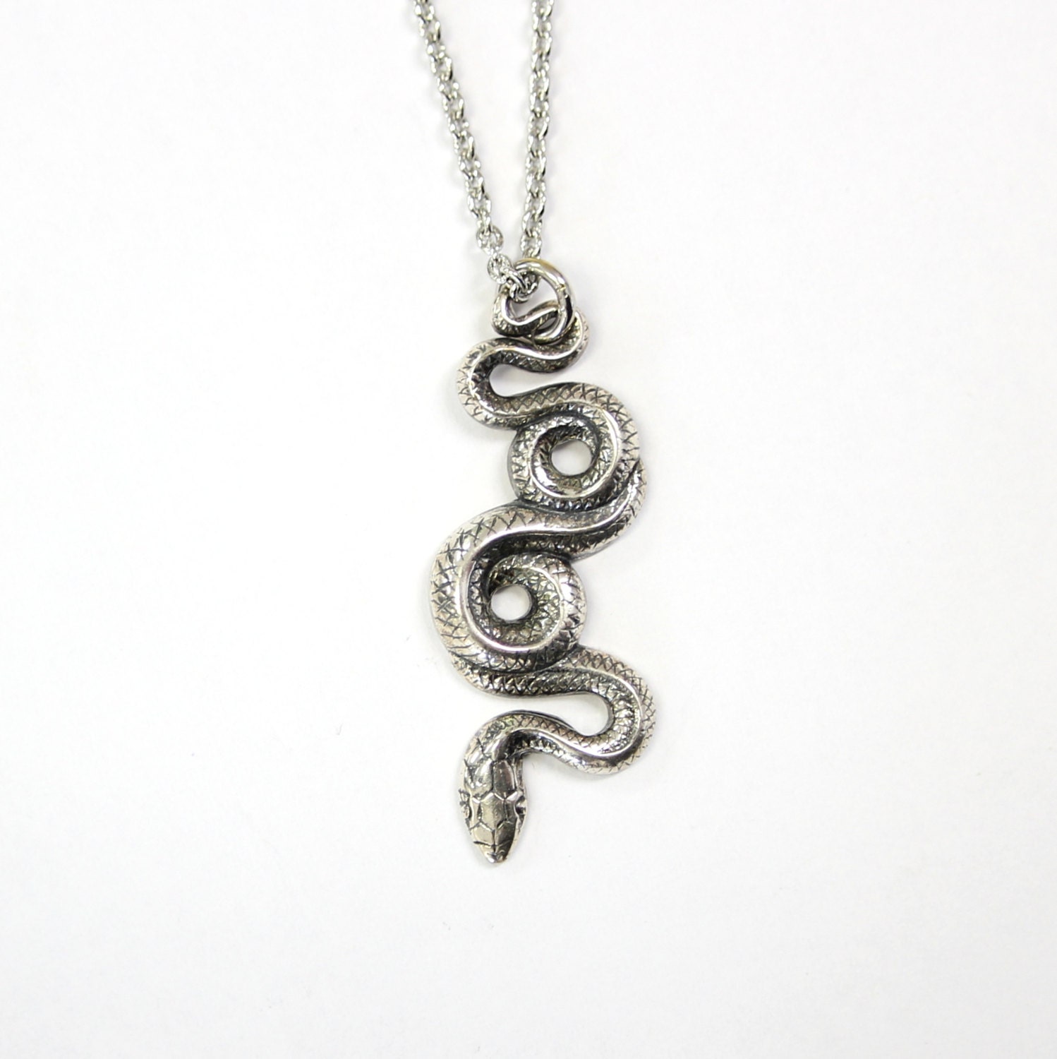 Silver Snake Necklace 258