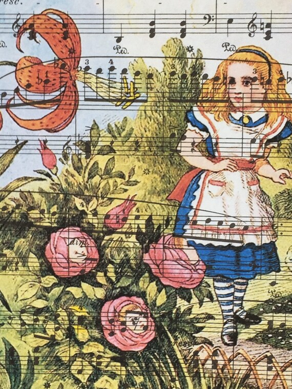 Alice in Wonderland Talking Flowers Sheet by ExtraordinaryArt