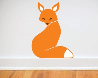 Fox wall decal, nursery wall decal, woodland animal wall decal, fox decal, fox sticker, woodland forest animal, fox decal, animal wall decal
