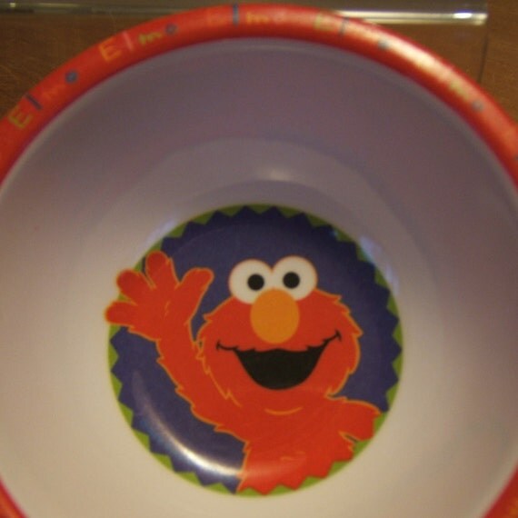 LITTLE ELMO BOWL circa 1980s by hereitisIfoundit on Etsy