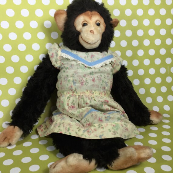 Items similar to Fur Monkey with Vintage Dress on Etsy