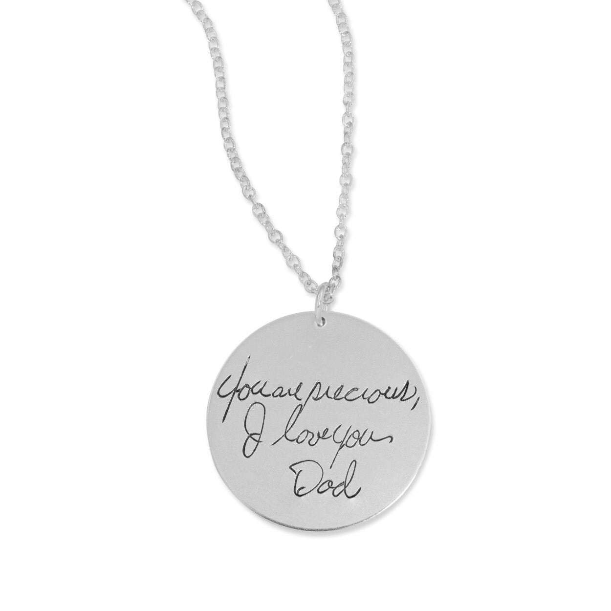 handwriting jewelry personal necklace Personalized handwriting Signature Pendant