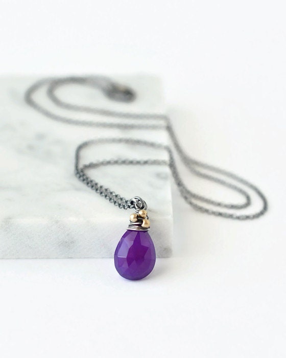 Purple Gemstone Necklace Purple Gemstone Pendant By Blueroomgems 7018