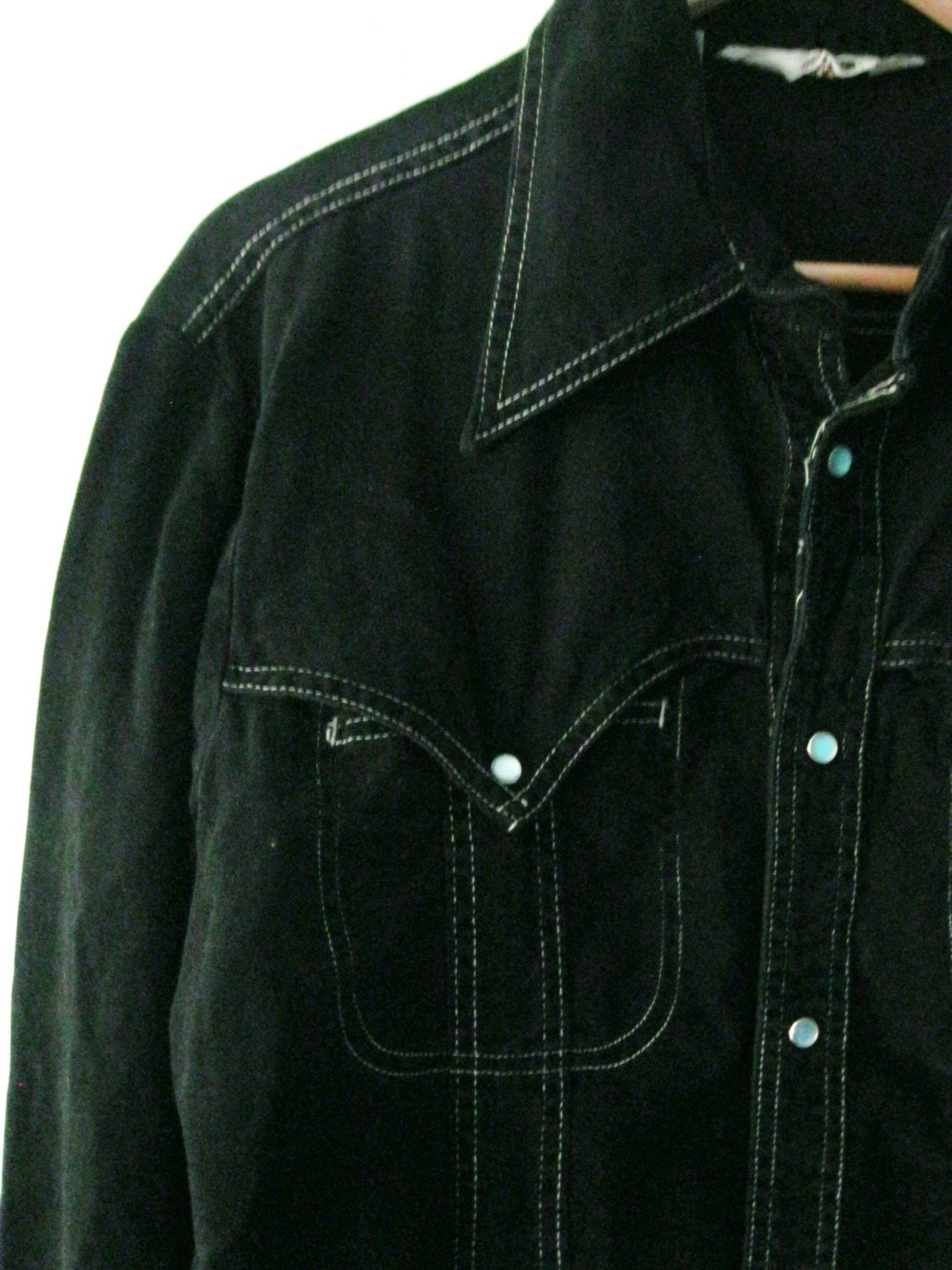 Vintage 70s black denim suit 'The Man in Black'