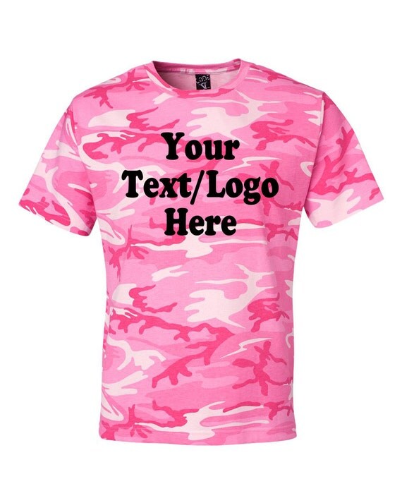 Custom Code V Camouflage Short Sleeve TShirt 3906 Pink Camo