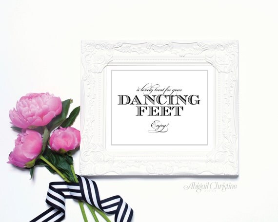 Dancing Feet - 8 x 10 Wedding Poster or Table Sign by Abigail Christine Design Il_570xn
