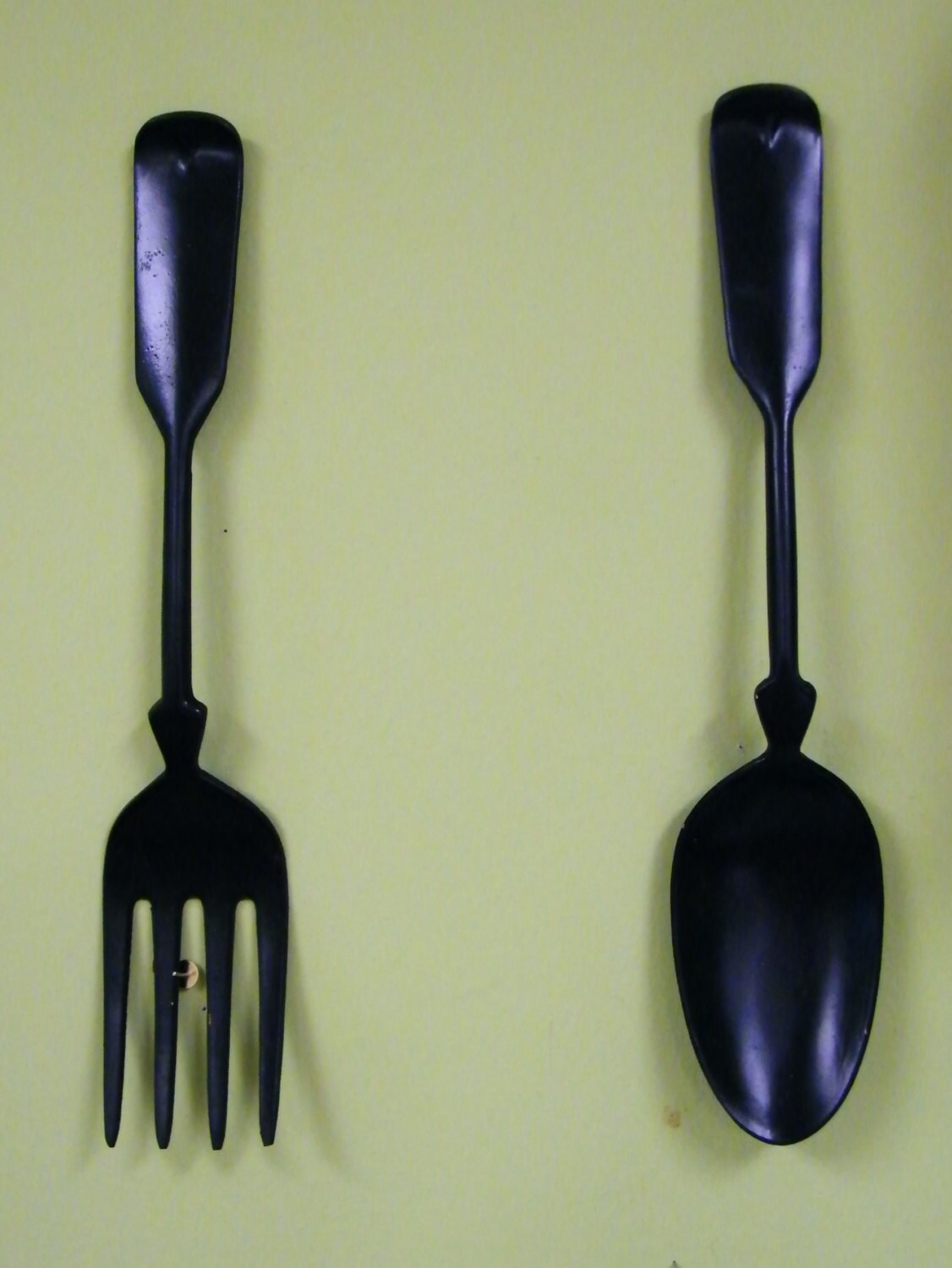 Vintage Fork and Spoon Wall Hanging Oversized