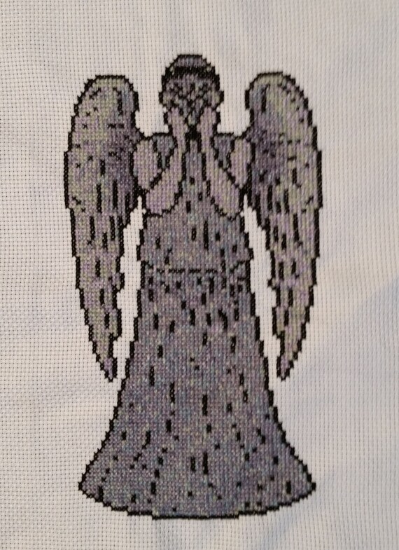 Weeping Angel .pdf cross stitch pattern instant download