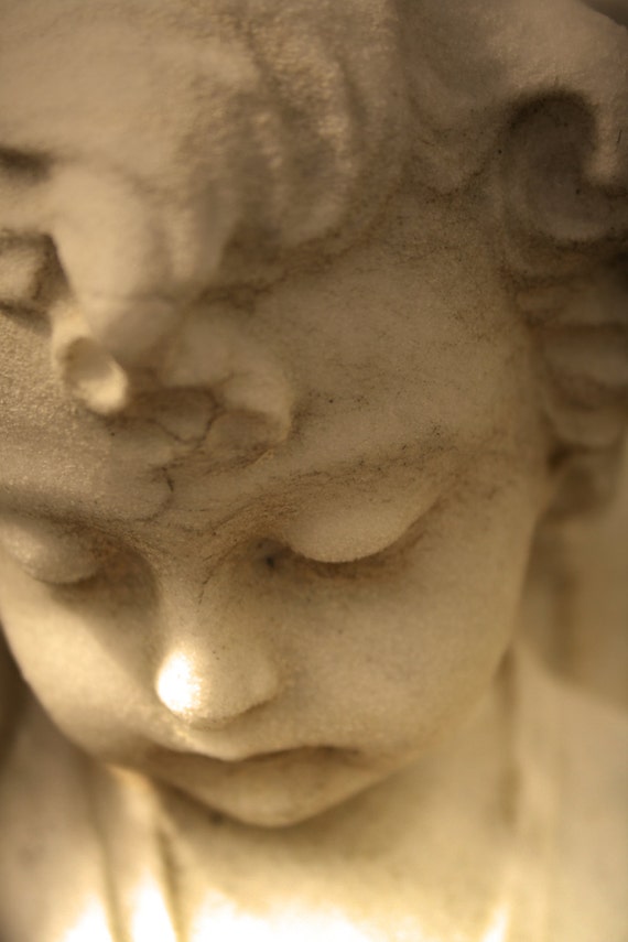 Child's Angel Statue (5" x 7" photographic greeting card - blank inside/with envelope)