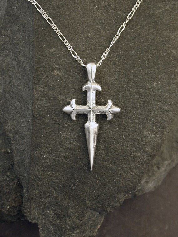 Sterling Silver Sword/Cross Pendant on a Sterling Silver