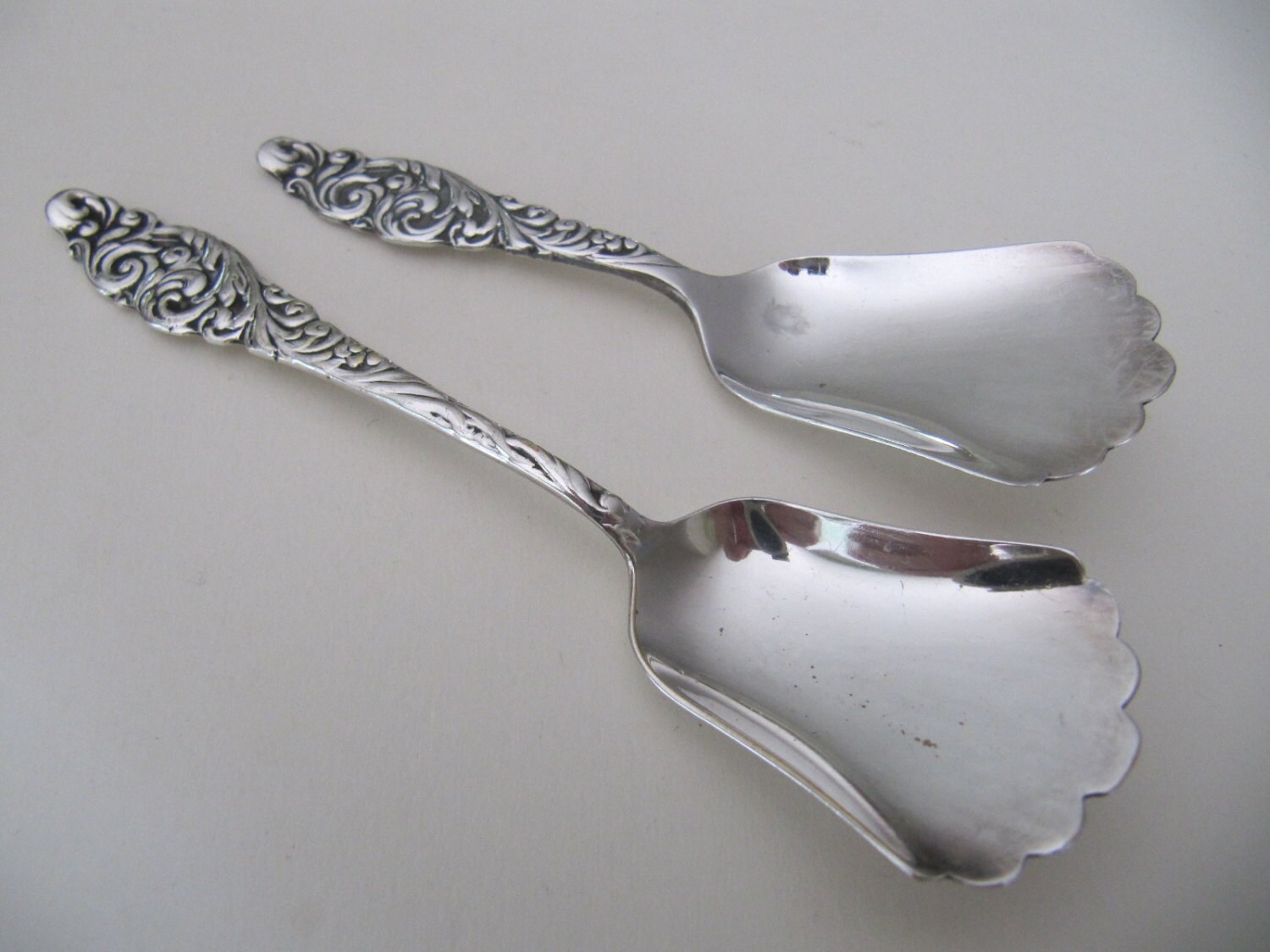 2 Vintage sugar spoons, from Germany circa 1950’s 1960’s, European
