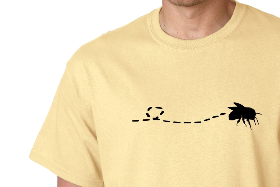 TShirt Honey Bee Tee Shirt Bee Line Tee Shirt by VillageVinyl